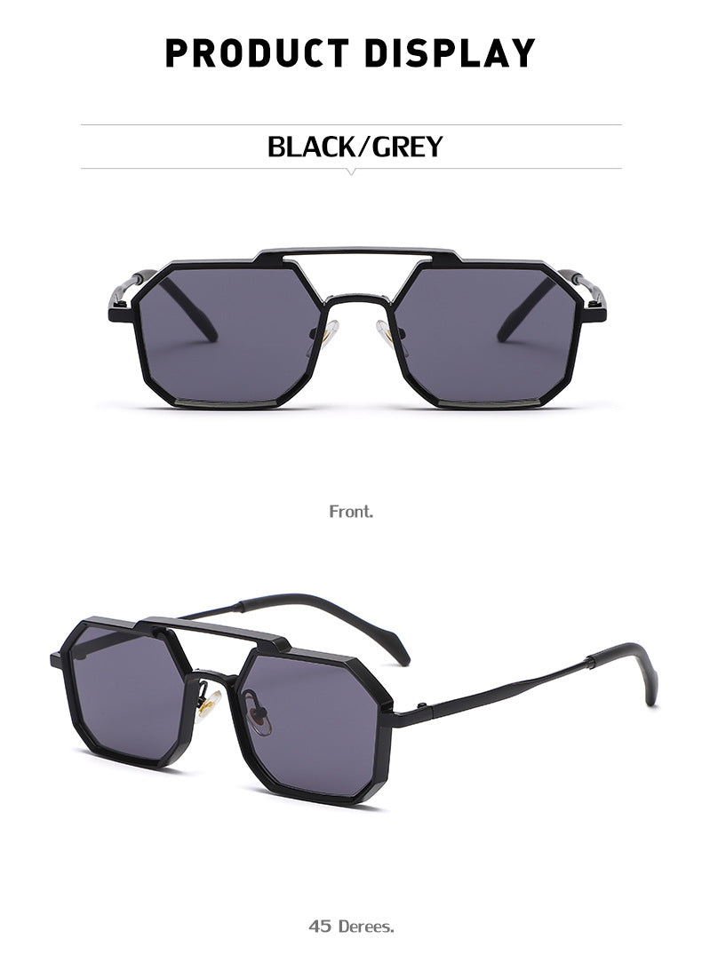 New European and American Steampunk Style Sunglasses for Men, Polygonal Small Frame Sunglasses for Women, Trendy sunglasses Wholesale