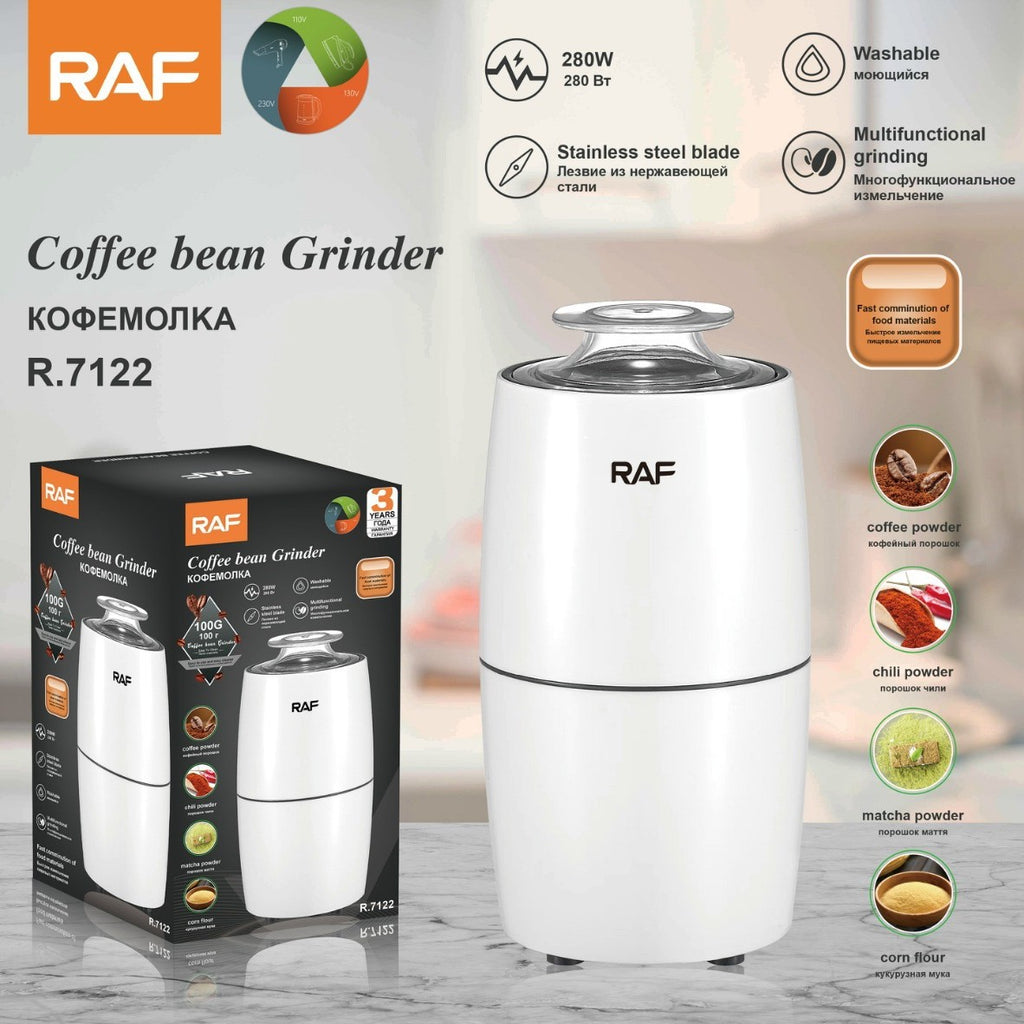 RAF EU Standard Coffee Grinder Electric Bean Grinder Grinder Mill Small Household R.7122