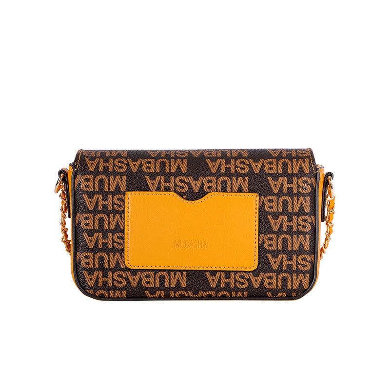 Unique Versatile Design Vintage Chain Small Square Bag for Women Retro Stylish Single Shoulder Bag Personality Simple Crossbody Bag