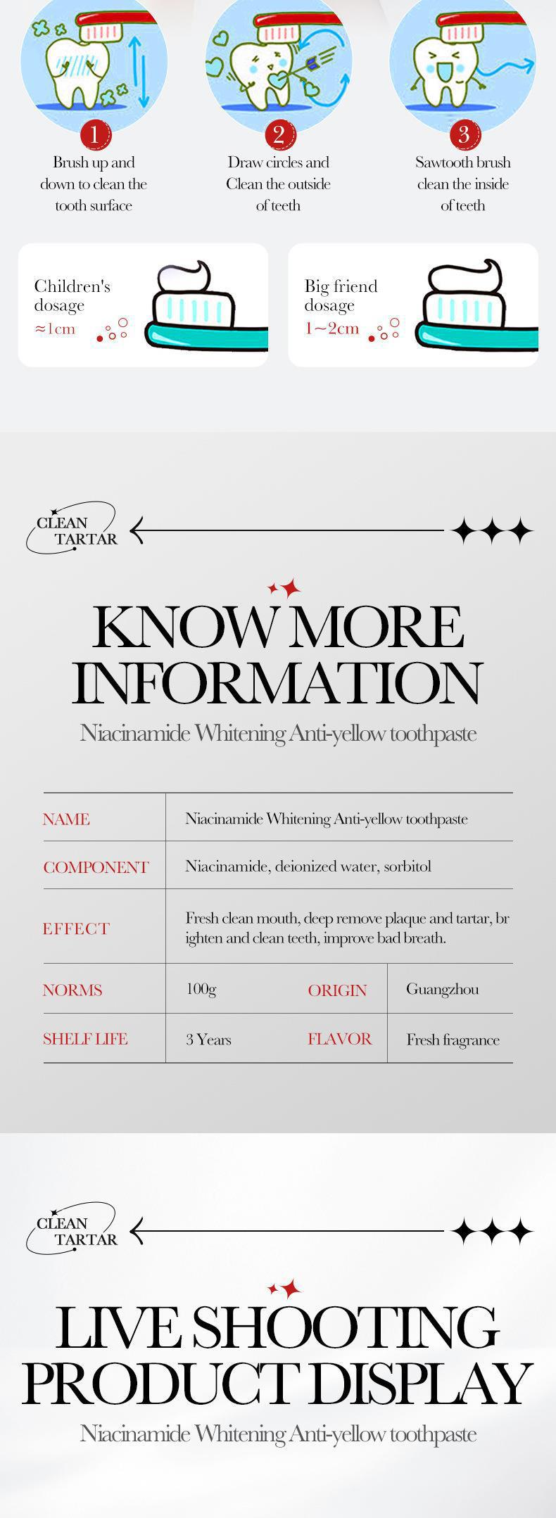 Foreign Trade  BIOAOUA Baking Soda Gum Care Toothpaste Clean the Mouth and Freshen Breath Genuine Toothpaste Wholesale