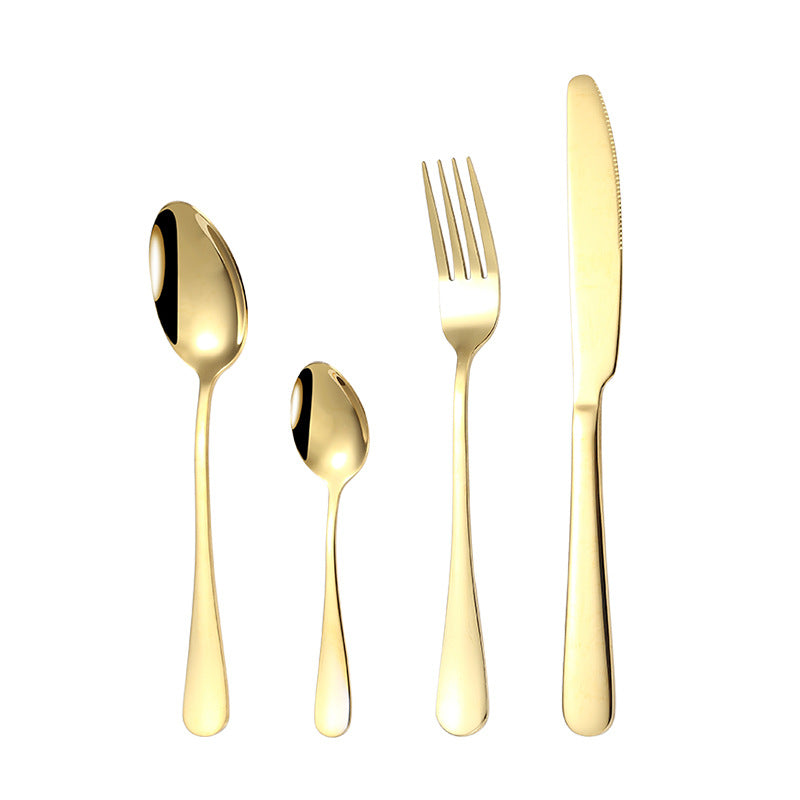 1010Stainless Steel Tableware Hotel Restaurant Knife Fork Spoon Set Western Steak Knife Fork24Set