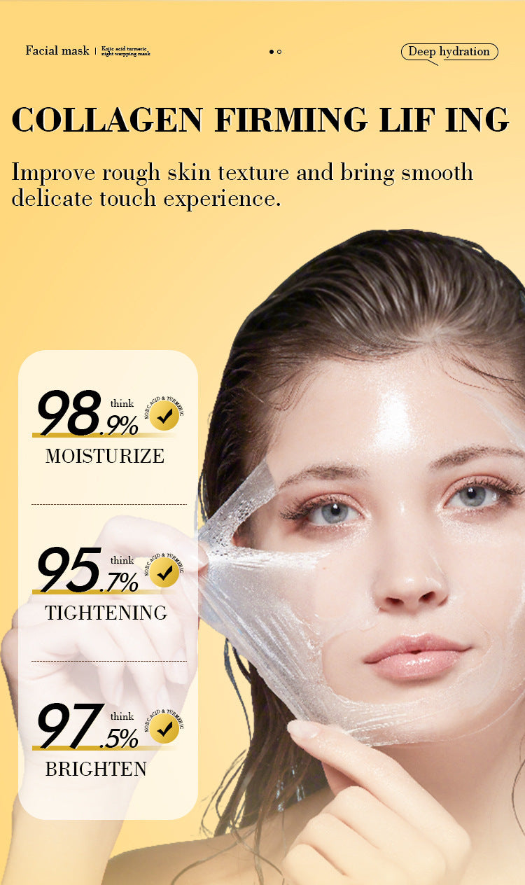 Spot Goods I Kojic Acid Turmeric Nighttime Sleep Peel-off Mask Brightening Skin Collagen Application