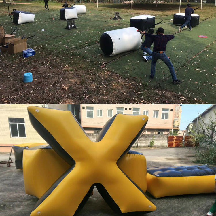 Inflatable Entertainment Sports Real Person cs Camouflage Wall Field Trench Wall PUBG Game Fortress Obstacle Inflatable Manufacturer