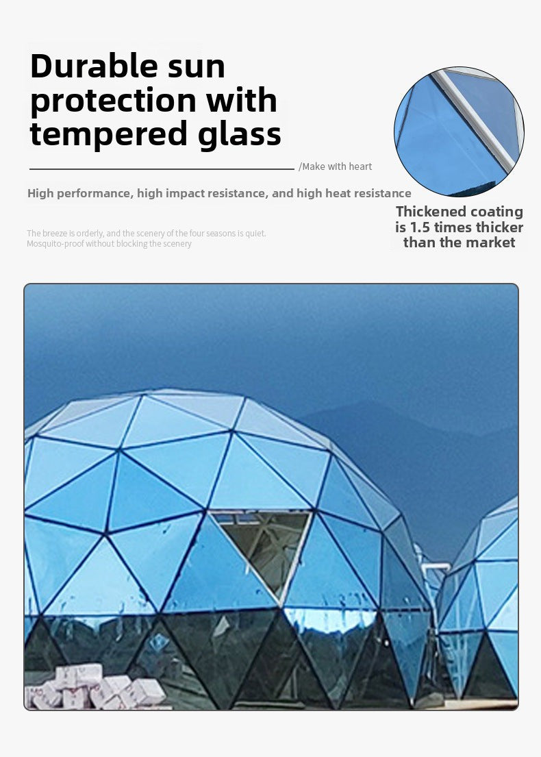 Glass Sphere Tent Aluminum Alloy Starry Sky Tent Curtain Wall Villa Garden Hotel Internet Celebrity Homestay Bubble House Tent