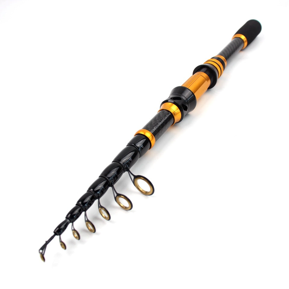 Manufacturer Wholesale New Short Section Sea Rod Carbon Fiber Telescopic Universal Fishing Rod Portable Lure Rod European and American Fishing Gear