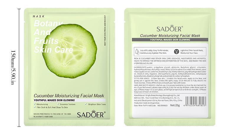 Fruit Mask SADOER Avocado Rose Hydrating Moisturizing Tablets Cross-border Foreign Trade Skincare Wholesale