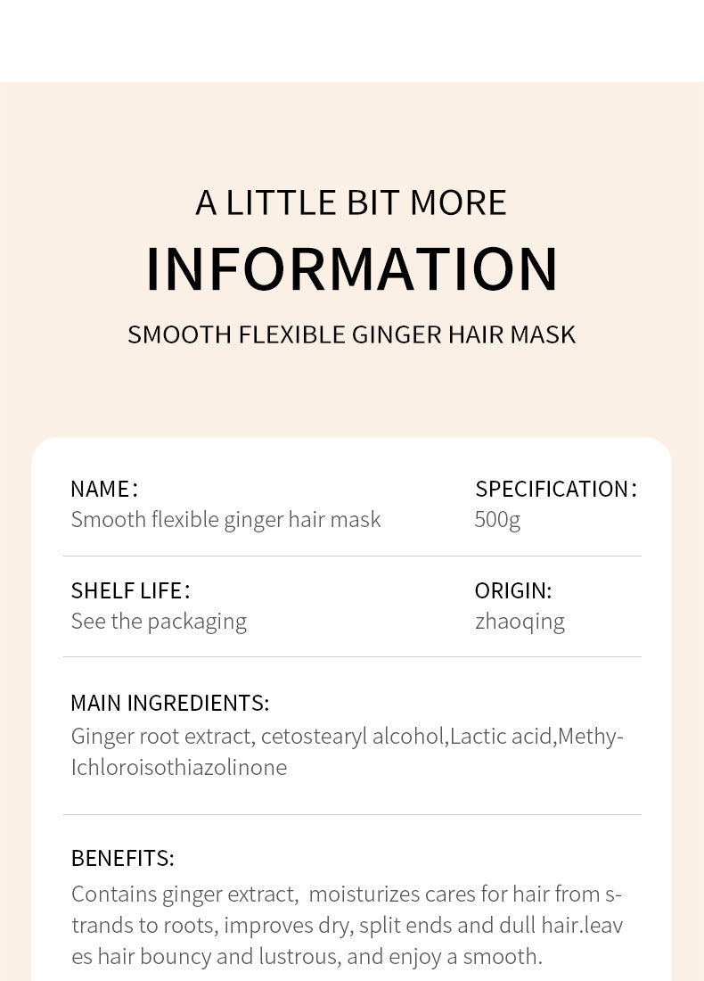 Full English Ginger Hair Mask500g SADOER Moisturizing and Smooth Hair Care  Foreign Trade Live Wholesale