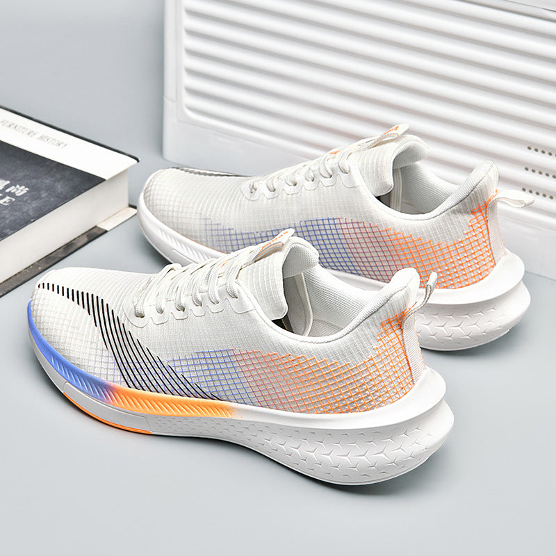 2025Spring and Summer Running Shoes for Men and Women, Mesh Breathable Soft Sole Student Sports Shoes, Racing Running Shoes, Shock Absorption, Casual Versatile