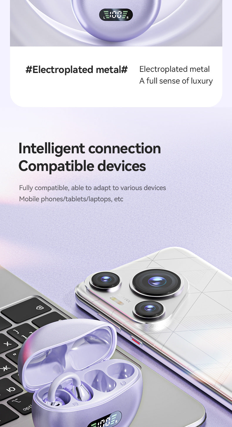 M79Popular AI Smart Translation Bluetooth Earbuds Clip-on High-Quality Bone Conduction Wireless Bluetooth Earbuds