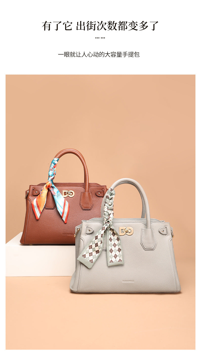 Elegant Handbag for Women Mother's Day Gift Birthday Light Luxury Versatile New Trendy Middle-aged Ladies Mom Bag Commuting