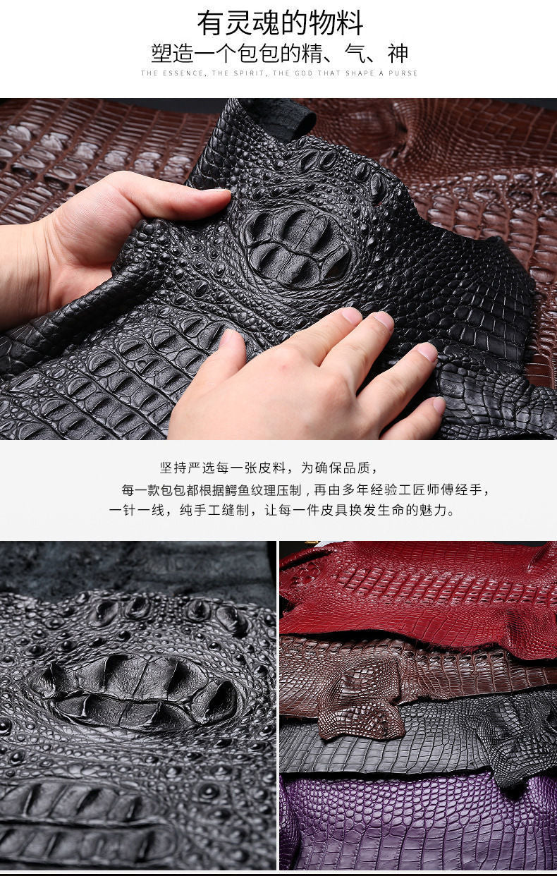 Fingerprint Unlock Bag Genuine Leather Business Commuting Large Capacity Men's Cowhide High-end Handheld Briefcase Anti-theft