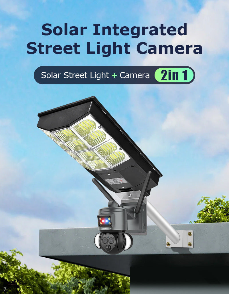 Courtyard12High Definition Zoom Solar Street Light Monitoring600Wanquan Color Night Vision Multi-screen Camera