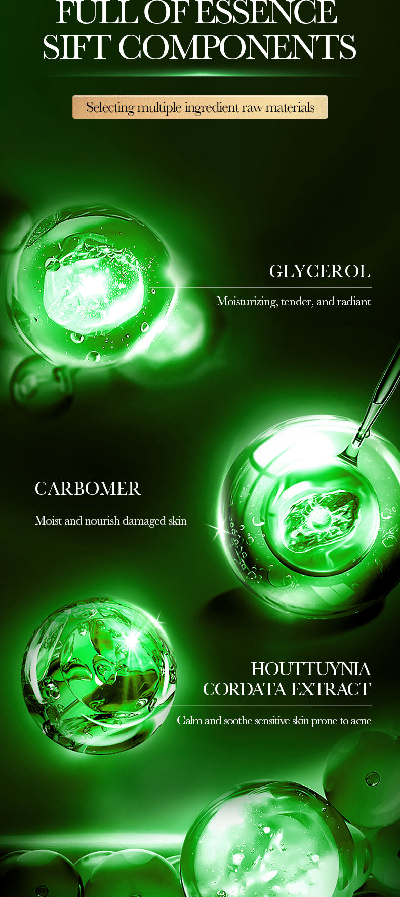 Houttuynia Cordata Essence30ml SADOER Hydrating, rejuvenating, moisturizing, and nourishing cross-border wholesale