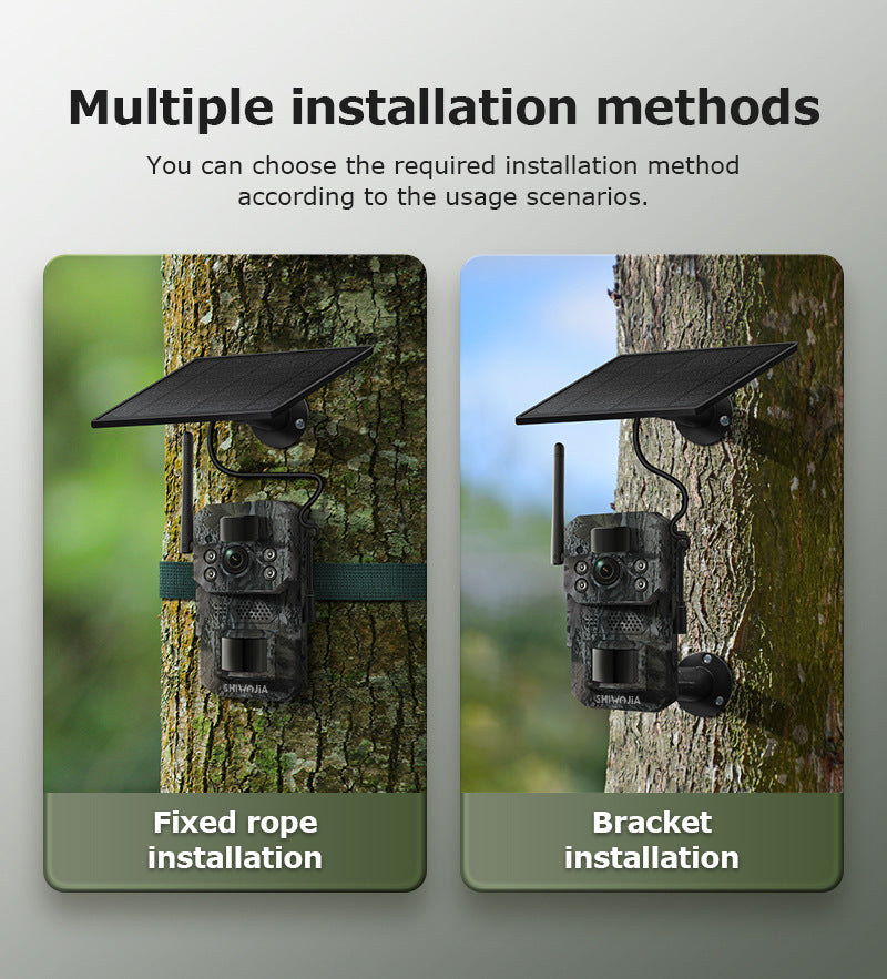 Camouflage4G Install Solar Camera Hunting300Wan Gaoqing GPS Positioning Infrared Night Vision Remote Camera