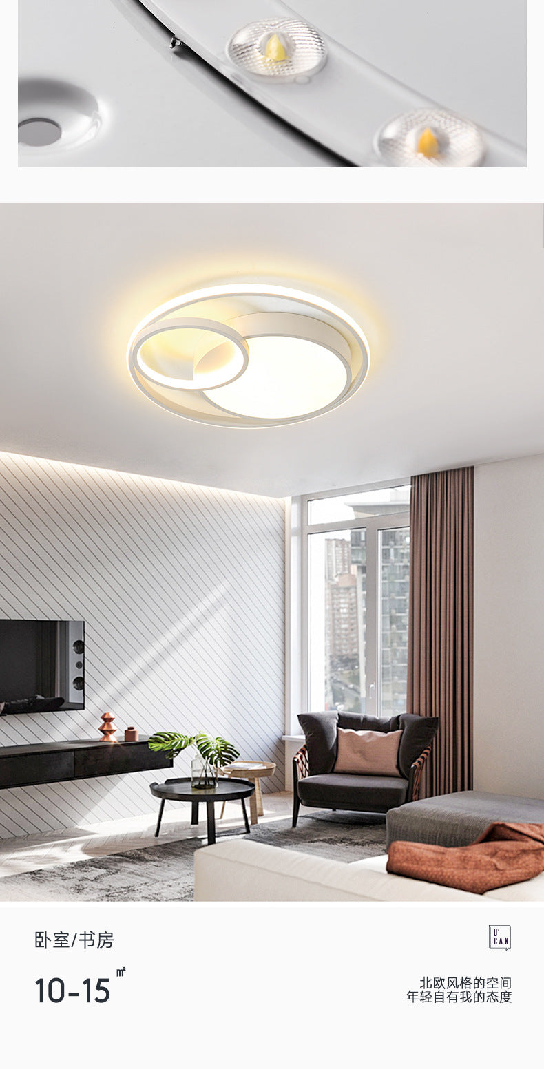 Nordic Bedroom Light Modern Minimalist led Ceiling Lamp Round Creative Room Lamp Iron Art Living Room Lamp Zhongshan Lighting