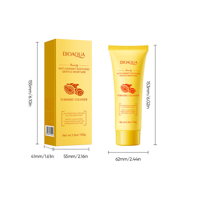 Turmeric Antioxidant Cleanser BIOAOUA Facial Cleansing Cleanser Cross-Border Foreign Trade Wholesale