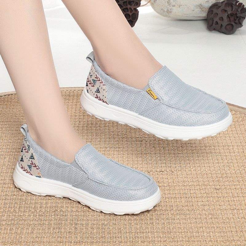 Versatile Low-Top Canvas Shoes Breathable Thin Korean Style Summer Fashion Casual Shoes Thick Sole Round Toe Spring Summer