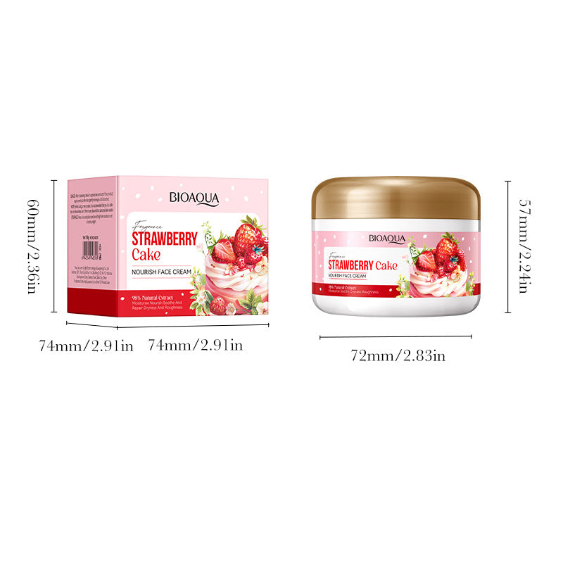 Full English Strawberry Cake Nourishing Cream BIOAOUA Moisturizing skin moisturizing cream  foreign trade wholesale