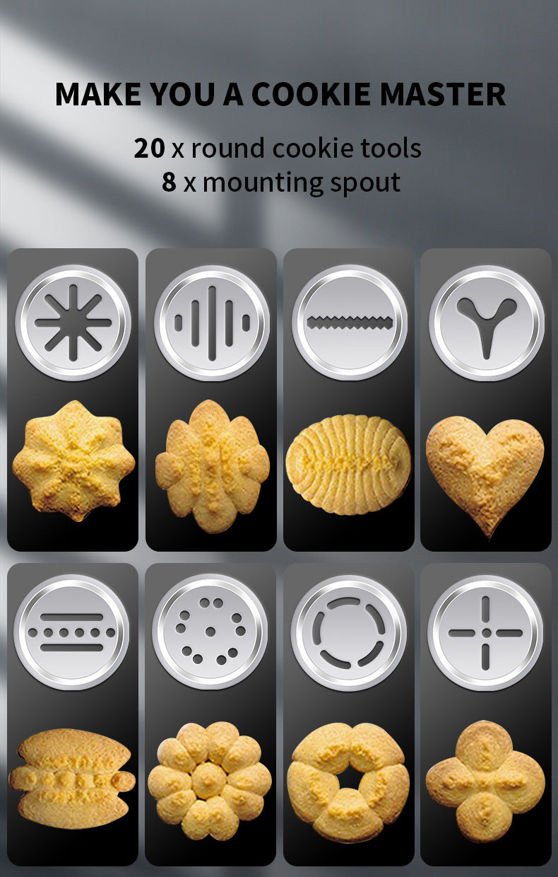 Handheld Aluminum Alloy Decorating Gun Cookie Gun Cream Gun20Piece Set