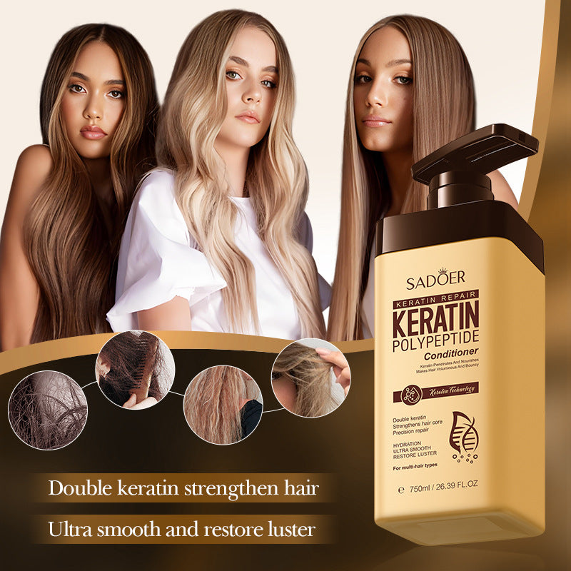 Keratin Peptide Conditioner SADOER Smooth Nourishing Hair Conditioner Cross-Border Wholesale