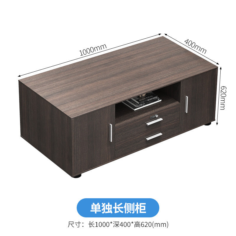 Elegant Office Desk Boss Desk Simple Modern Double Cabinet Mobile Cabinet Office Manager President Office Desk and Chair Set