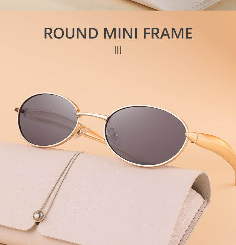 Oval Sunglasses for Women2025New European and American Style Personality Sunglasses with High-end Feel, Sun Protection, Trendy Fashion Glasses