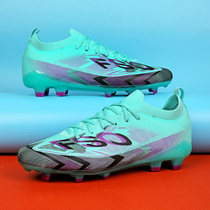 Manufacturer Football Shoes Long Spikes Student Adult Outdoor Turf Training Shoes Professional Competition Sports Shoes Wholesale