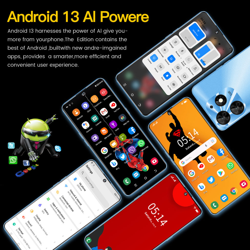 Mobile Phone Spark10 Pro 7.3Inch Large Screen16+1T Factory Price for Android Phones(Popular)