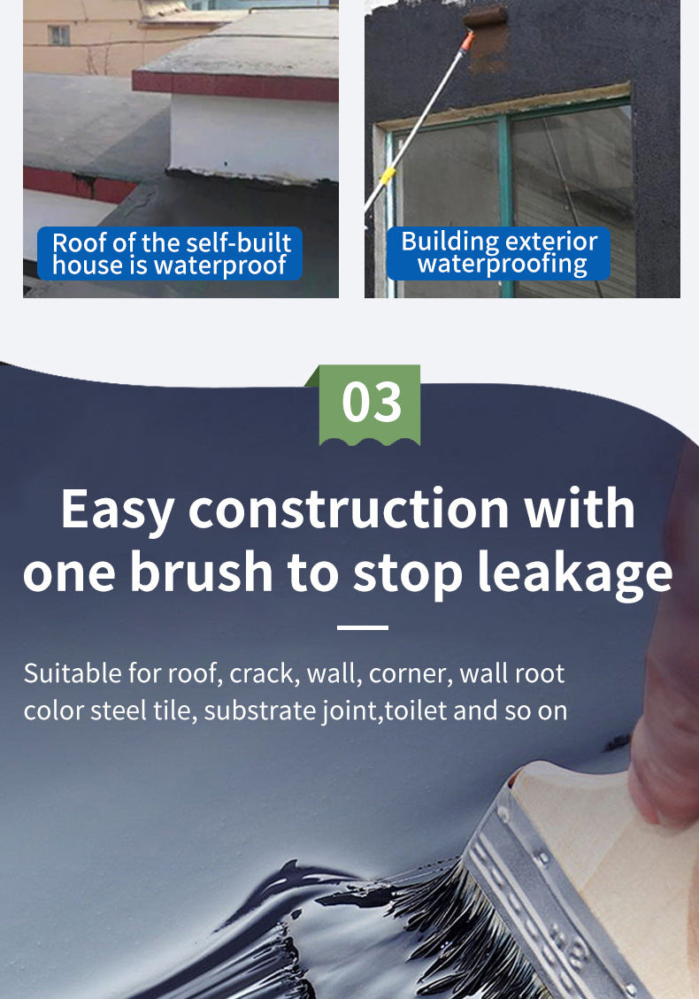 Multi-color Waterproof Leak Repair Glue Roof Waterproof Glue Coating House Leak Material Wholesale Water-based Polyurethane