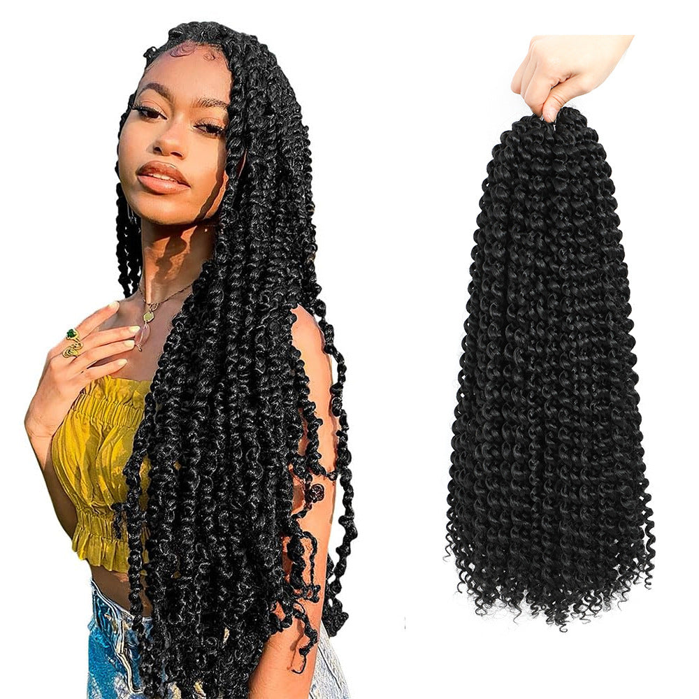 TEMU Hot Selling Cross-Border Export Crochet Hair Passion Water Ripple Curve15Crochet Hair Extensions African Wig Found