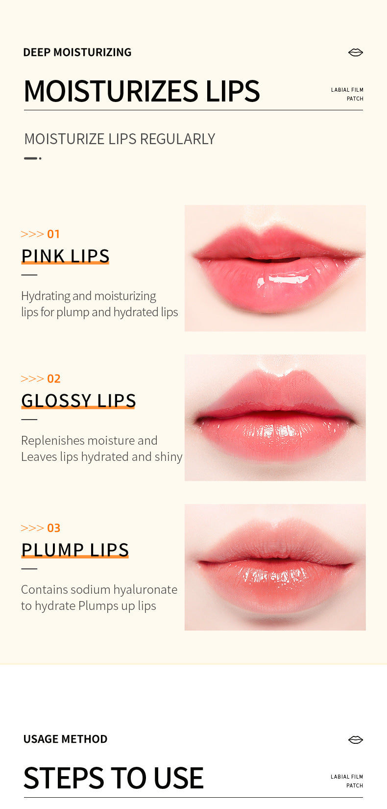 Orange Moisturizing Lip Mask SADOER Moisturizing lips anti-chapped lip mask cross-border foreign trade wholesale