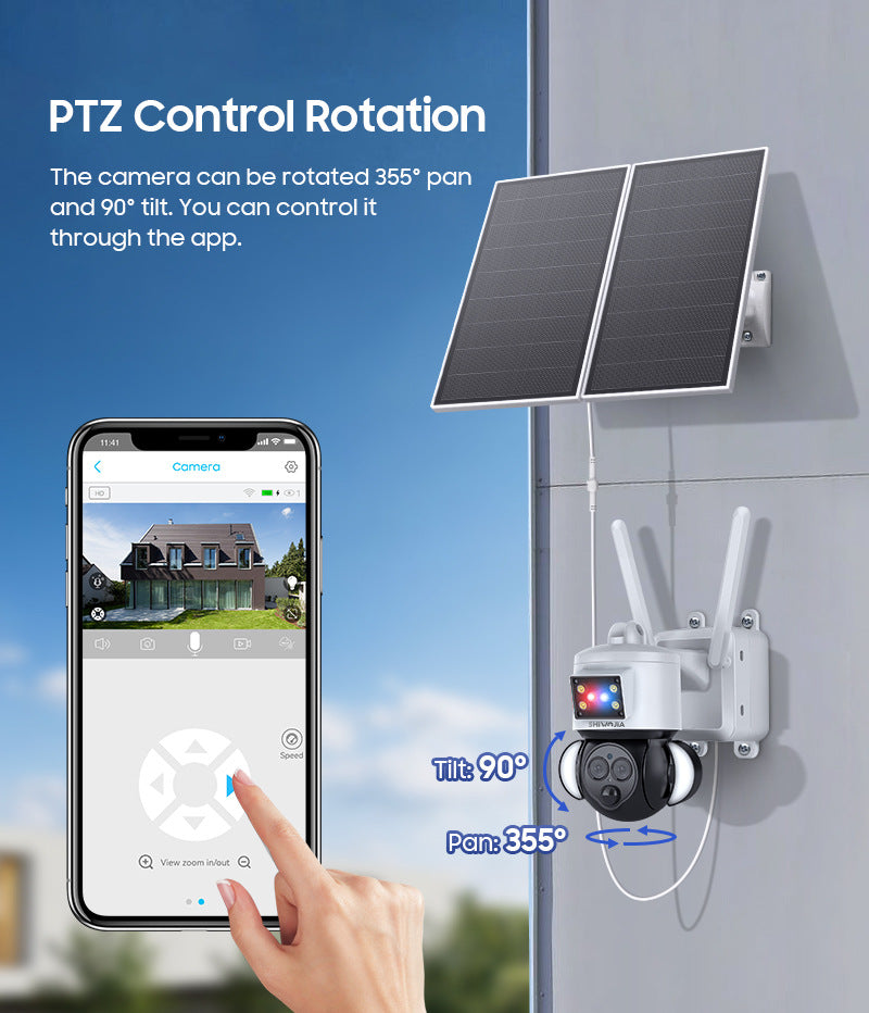 Exclusive Supply4G Solar-powered Camera12Zoom20W Solar Panel Camera24Hourly Continuous Recording