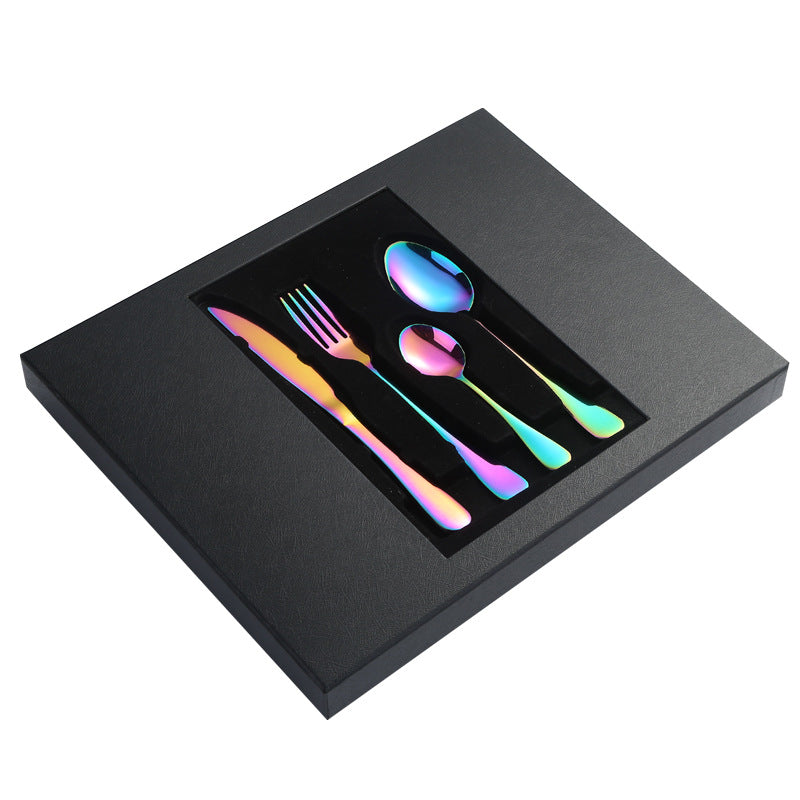 1010Stainless Steel Tableware24Set of Western Cuisine6Steak Knife and Fork Gift Set