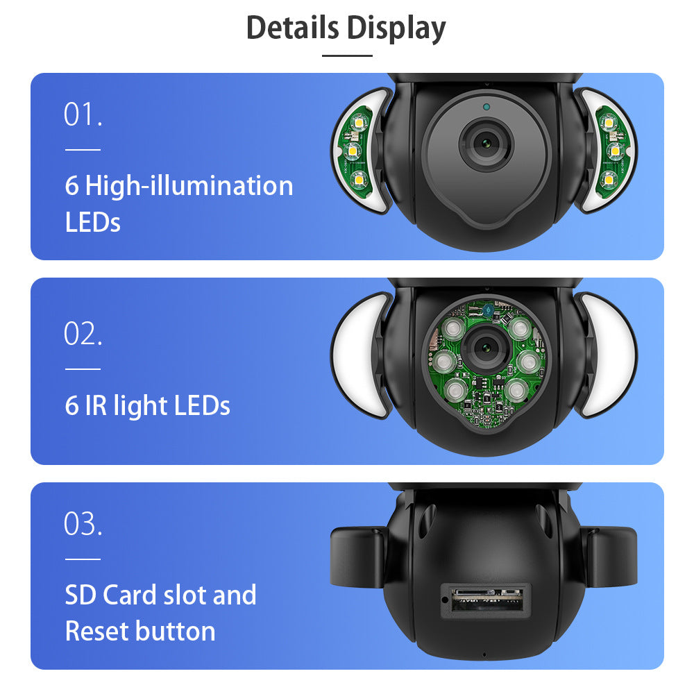 Factory Private Model TUYA Wireless Monitoring WiFi Surveillance Dome Camera HD3MP Graffiti Camera Recorder