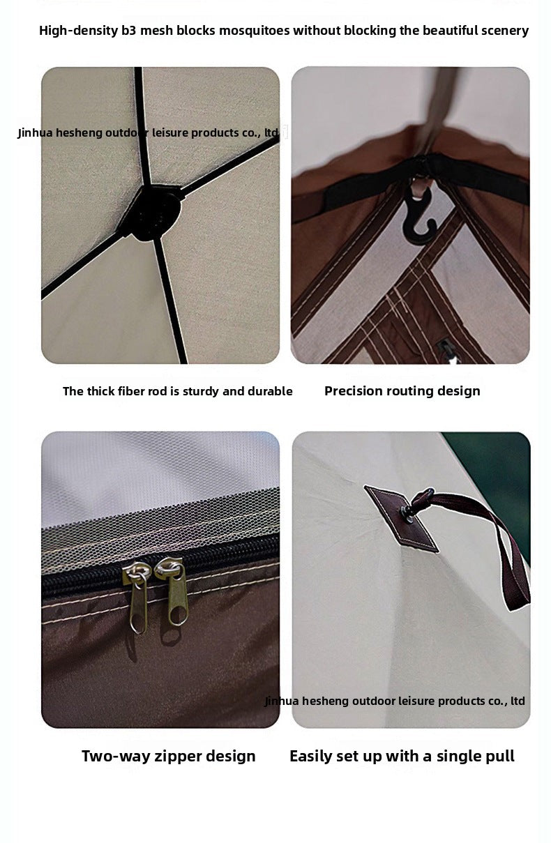 Beach Tent Portable Outdoor Camping Triangle Tent Automatic Quick Open Beach Tent Sun Protection Beach Tent