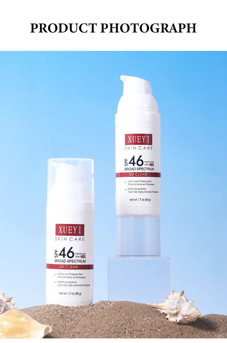 High SPF Sunscreen Lotion Transparent Moisturizing Non-Greasy UV Protection Sunscreen Brightening Isolation Manufacturer Wholesale