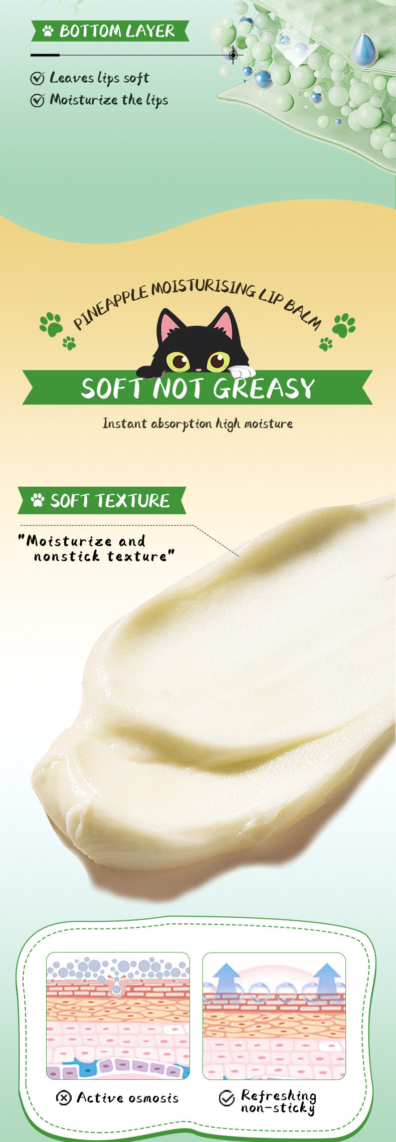 Pineapple Lip Balm SADOER Autumn and winter moisturizing lip balm wholesale for cross-border trade