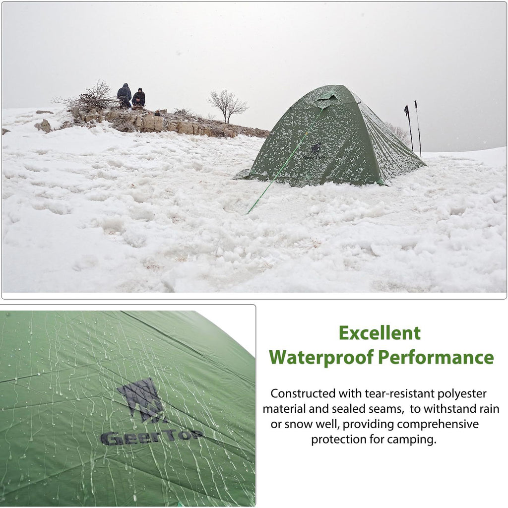 Lightweight Tent Outdoor Hiking Double Layer Tent Aluminum Pole Camping Tent Rainproof