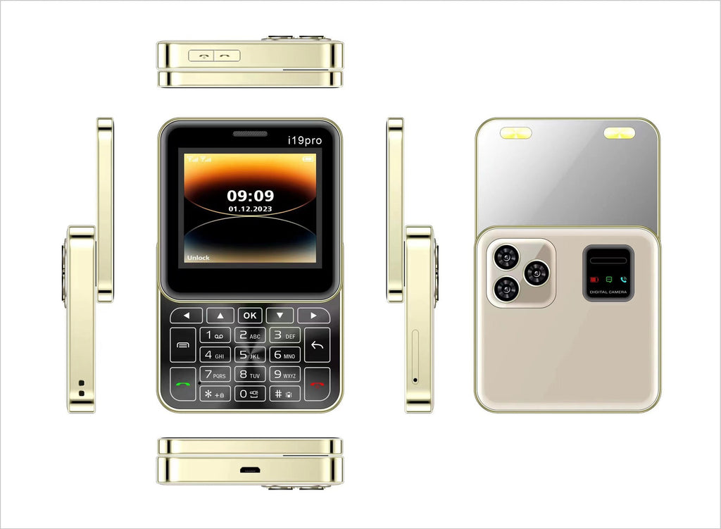 Mini Rotary Function button phonei19pro Rotate180Mini Phone