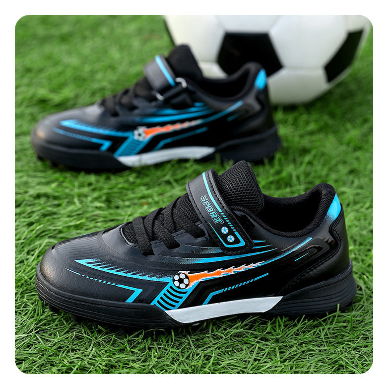 Professional Boys' Lightweight Breathable Training Shoes with Velcro for Primary and Secondary School Students2025Fashion Trendy Short Spike Sneakers