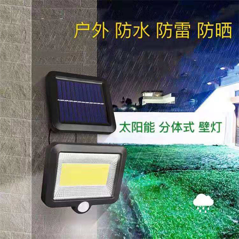 New Outdoor Solar Charging100COB Split Sensor Light Garden Light Wall Light Garden Light Power Outage Emergency Light