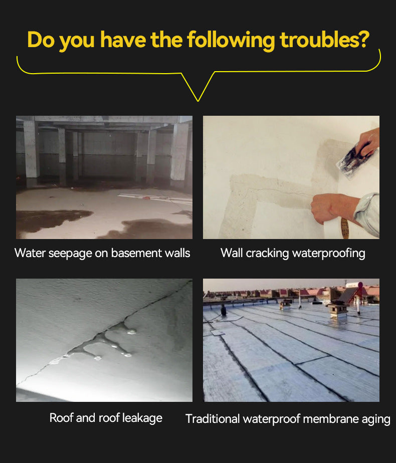 Waterproof Polyurethane Coating Roof Window Sill Liquid Membrane Flat House Crack Leak Sealant Anti-Seepage
