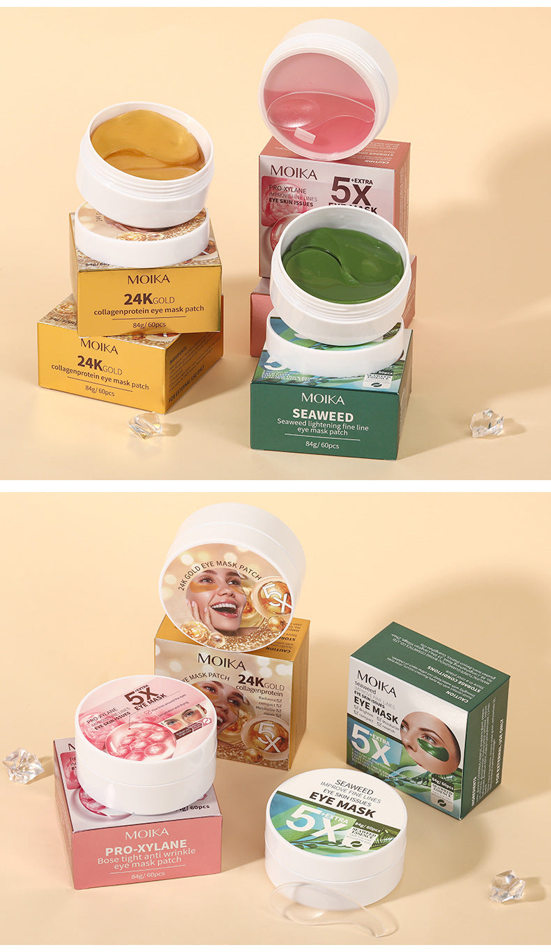 MOIKA Full Seaweed Fine Line Reducing Eye Mask Wholesale Eye Care Export Firming Boswellic Acid Anti-Wrinkle