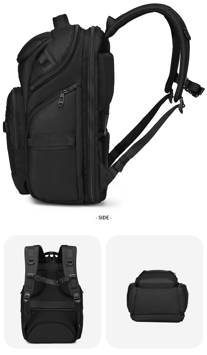 OZUKO Business Backpack Men's Computer Backpack Waterproof Large Capacity Commuting Simple High-end School Bag