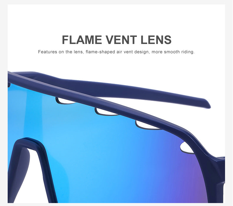 New Colorful Cycling Glasses for Men1998One-piece sunglasses European and American fashion outdoor sports sunglasses