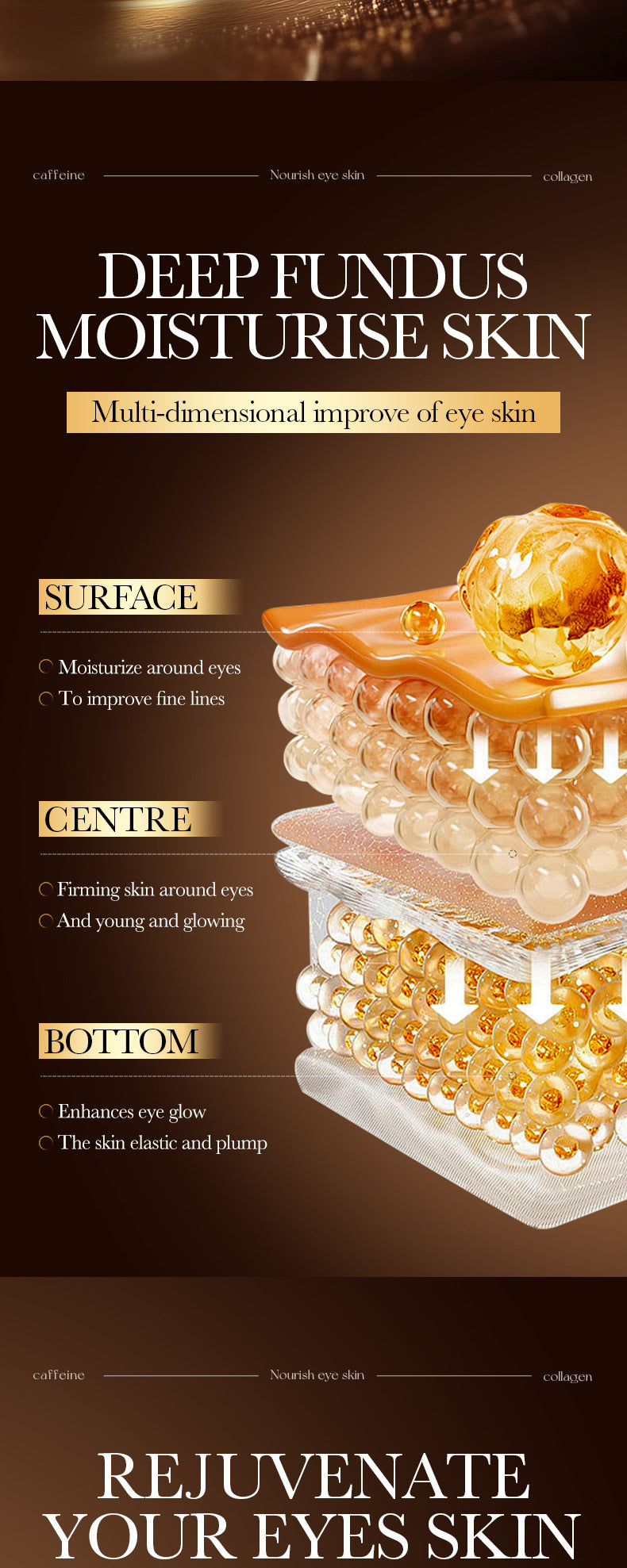 Cross-border Boxed Eye Mask80pcs/100g  Snake Venomoid Peptide Seaweed Condensing Smooth Eye Mask Export Manufacturer Wholesale