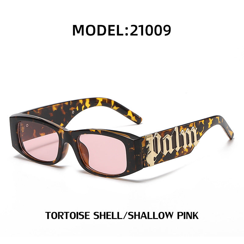 European and American Style Small Frame Sunglasses for Women Wholesale Fashion Wide Leg Sun Protection Sunglasses for Men UV Protection