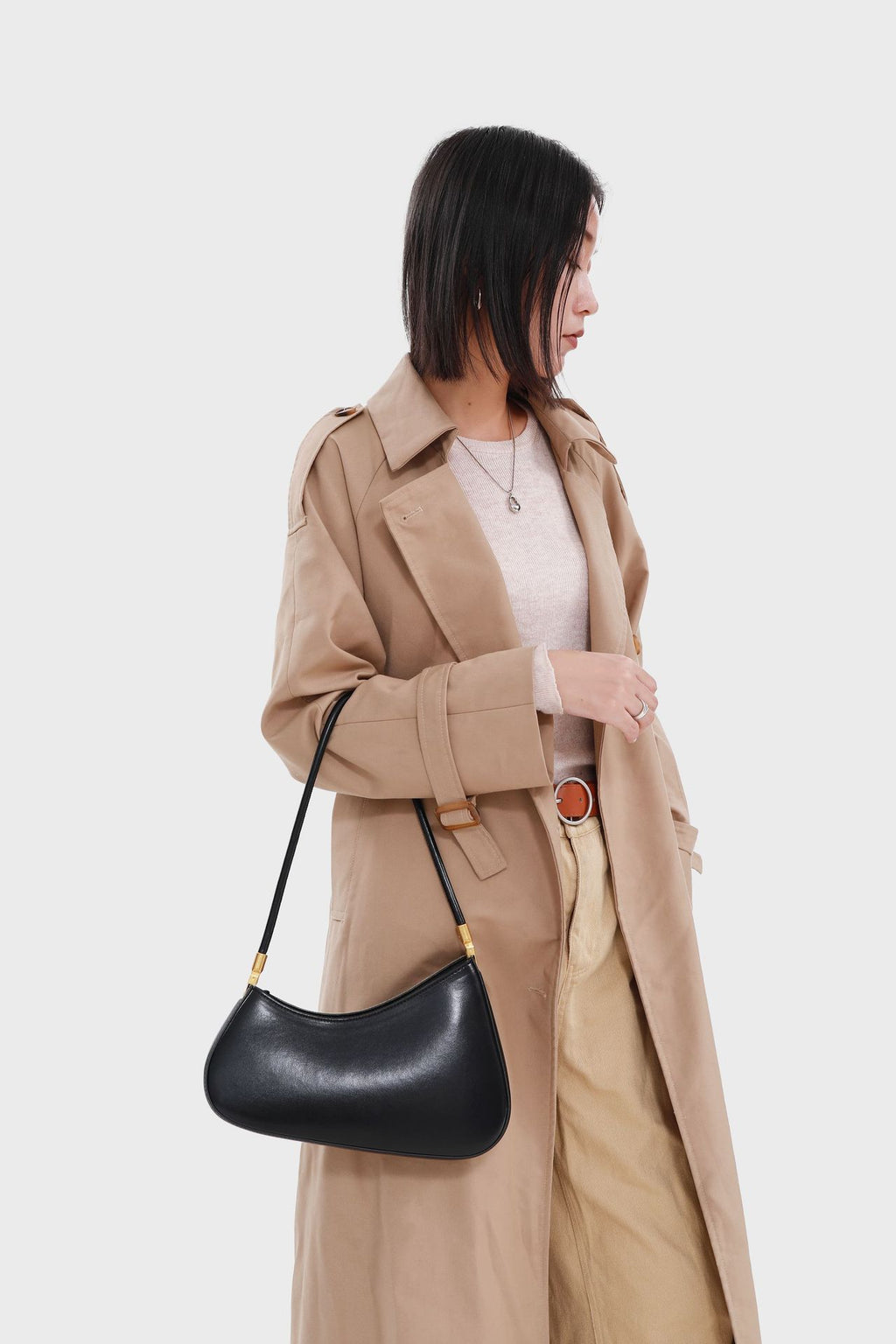 European and American Niche French Retro Underarm Fashion Women's Bag Light Luxury Simple Large Capacity Handbag Women's Single Shoulder Baguette Bag