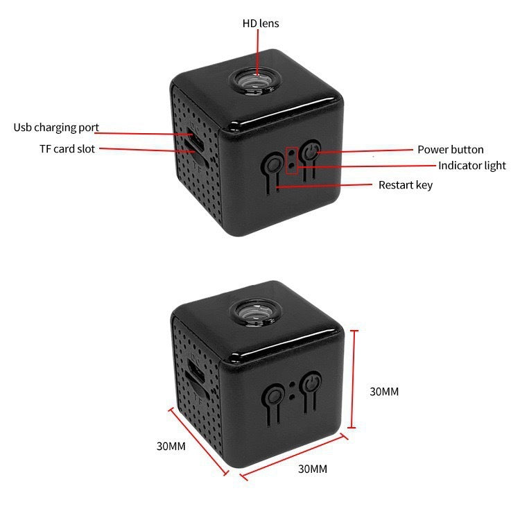 High Definition Smart Camera wifi Wireless Remote Home Monitoring X6D Small Square Camera