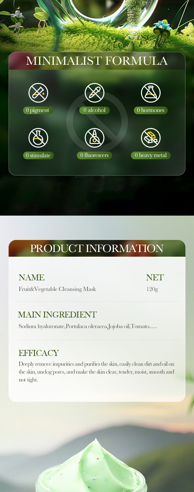 Fruit and Vegetable Cleansing Mask SADOER Deep Cleansing Facial Mud Mask  Wholesale